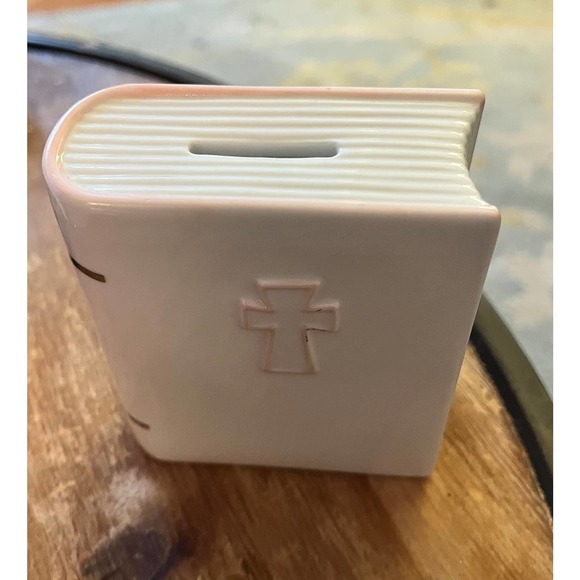 Ceramic Bible Coin Bank - Picture 2 of 2